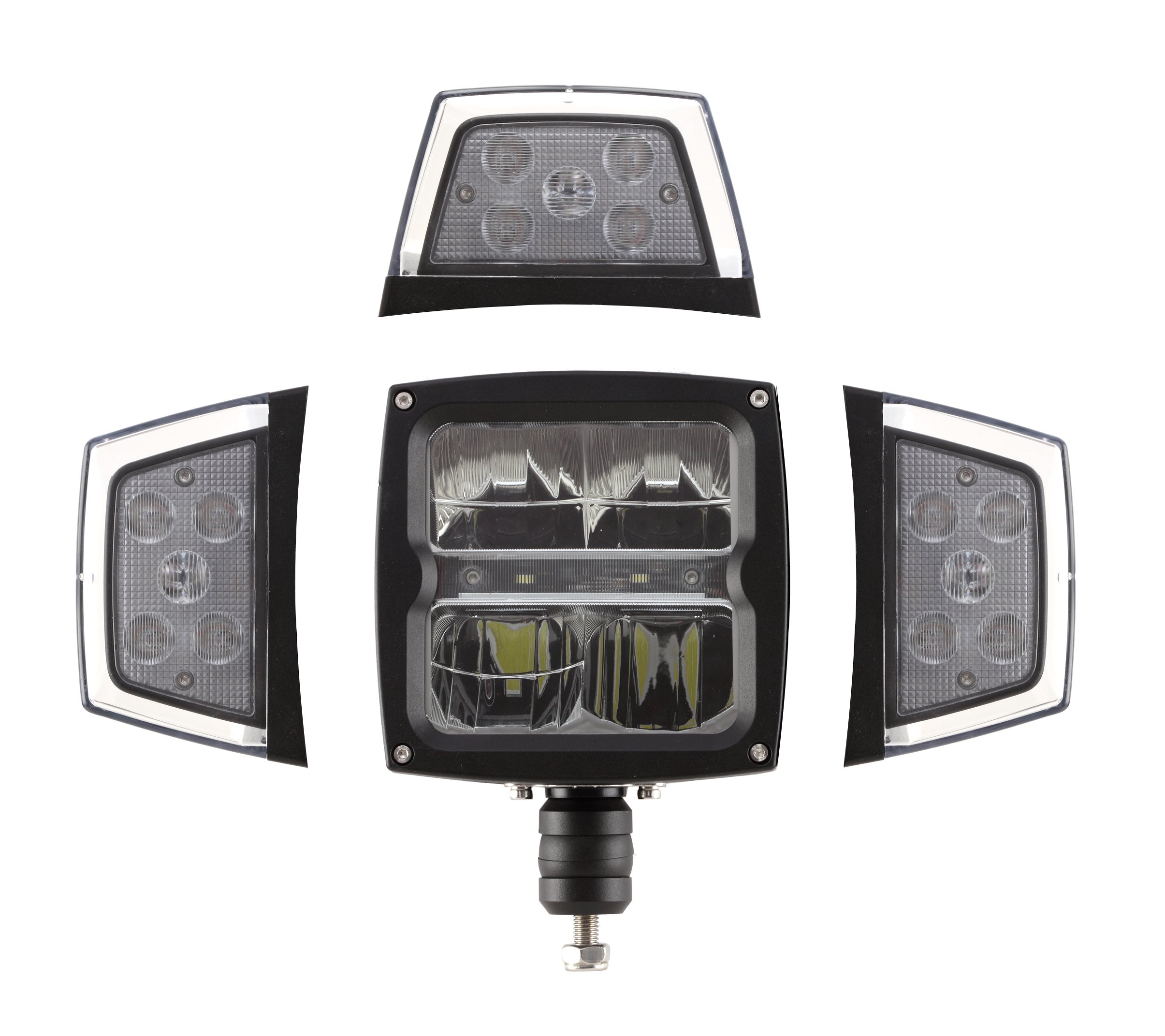 LED Ploglampe med 4 funksjoner + varmelinse 12-30V DC