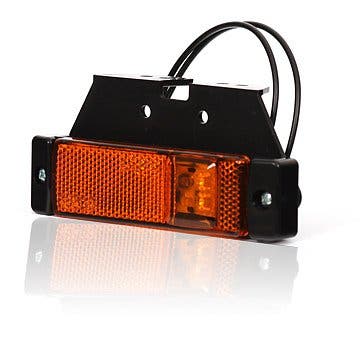 Sidemerking Oransje LED med Refleks inkl. festebraketter