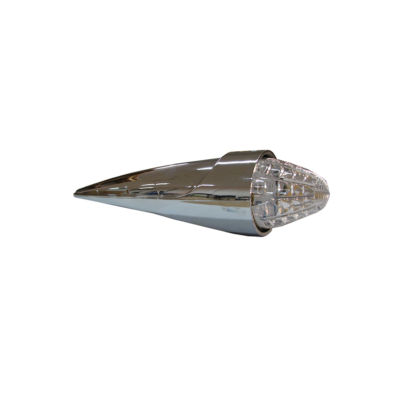 Torpedolampe Oransje LED Klar Linse 24V
