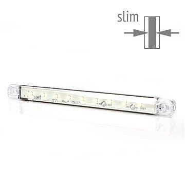 Posisjonslys Smal Hvit LED 10m Kabel