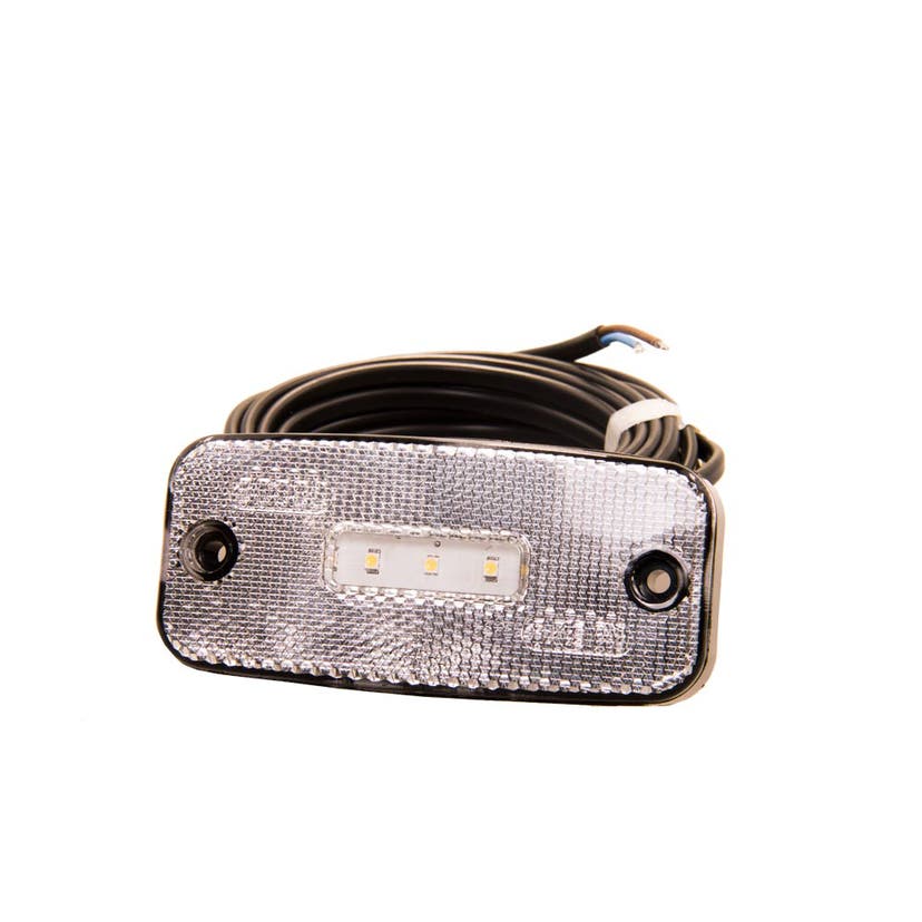 Posisjonslys Hvit LED med Reflex 5m kabel