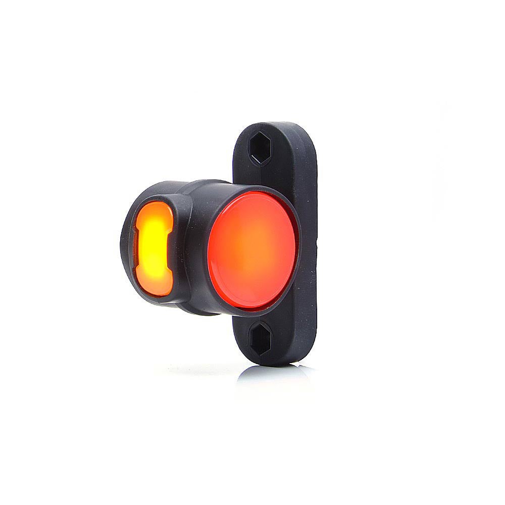 Gummiarm Kort Hvit / Rød / Oransje LED