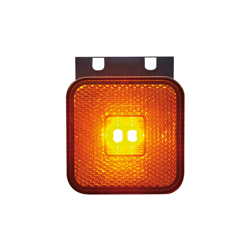Sidemerking Oransje LED med Refleks inkl. festebraketter