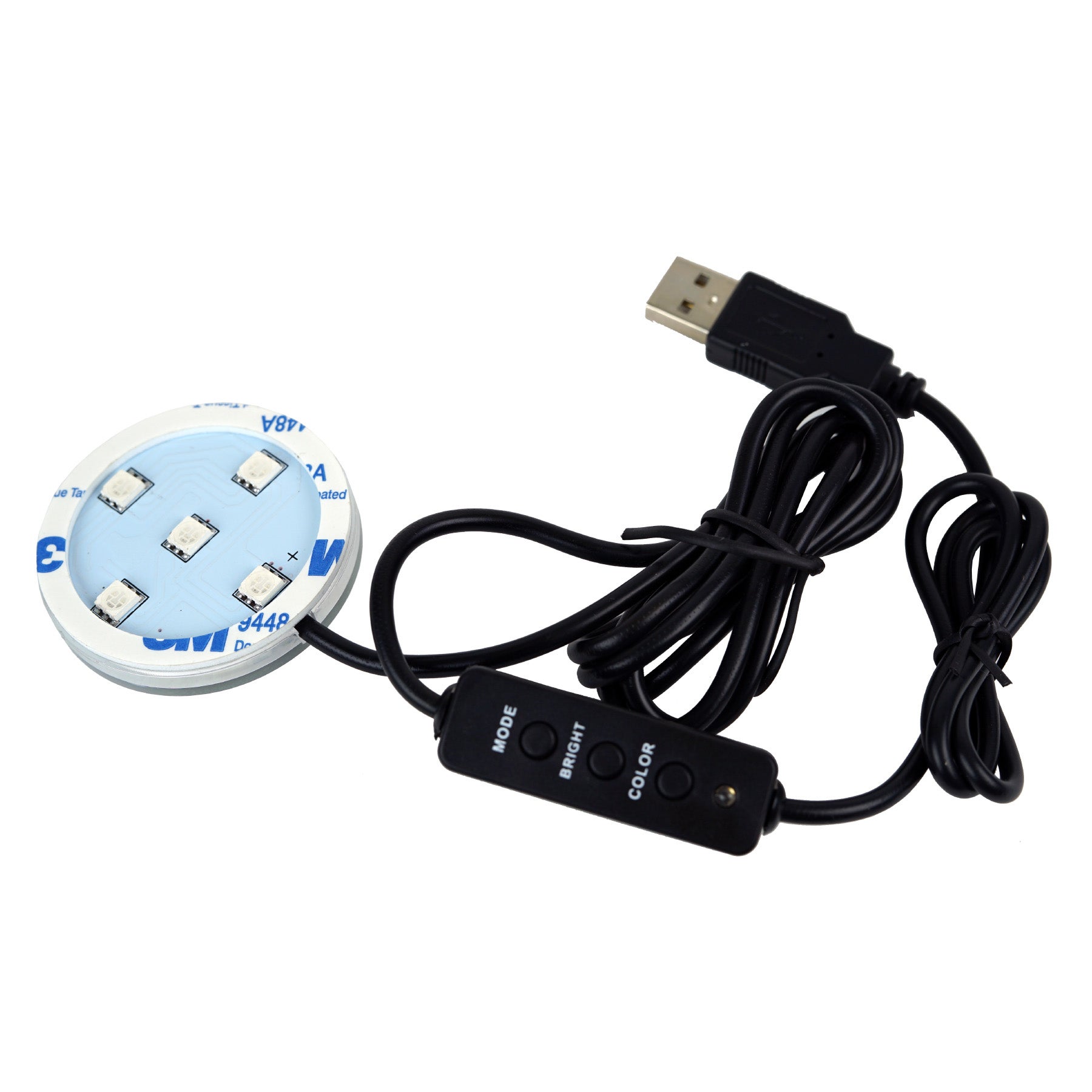 Lysplate til Poppy LED RGB 7 farger, 12-24V DC