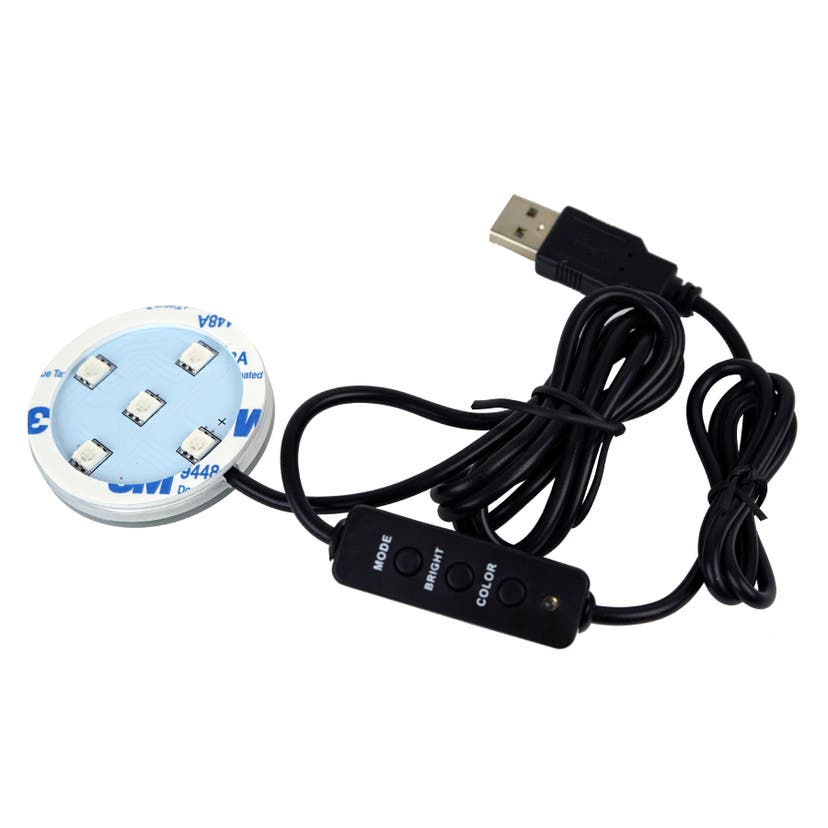 Lysplate til Poppy LED RGB 7 farger, 12-24V DC