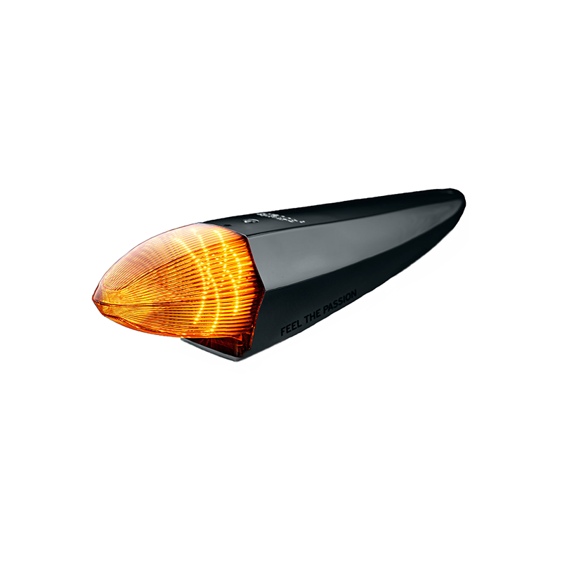 Torpedolampe Black Bullet med blitslys