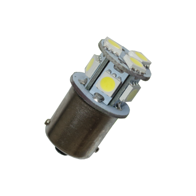 Diodelampe BA15S 12V (Xenon hvit)