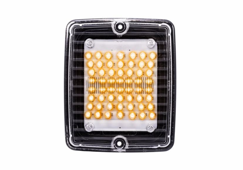 Blitslys LED klar linse 24V