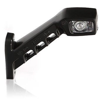 Gummiarm Lang Høyre Hvit / Rød / Oransje LED Klar Lens
