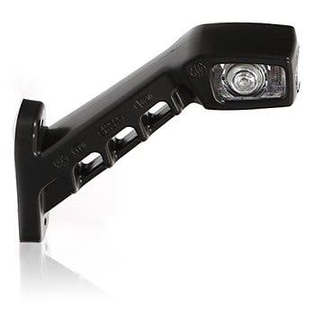 Gummiarm Lang Høyre Hvit / Rød / Oransje LED Klar Lens