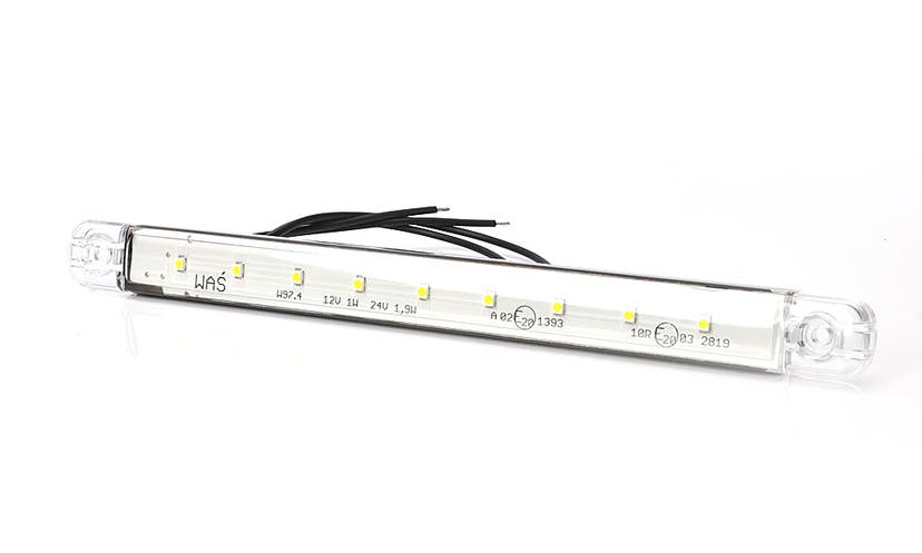 Posisjonslys Smal Hvit LED Klar linse