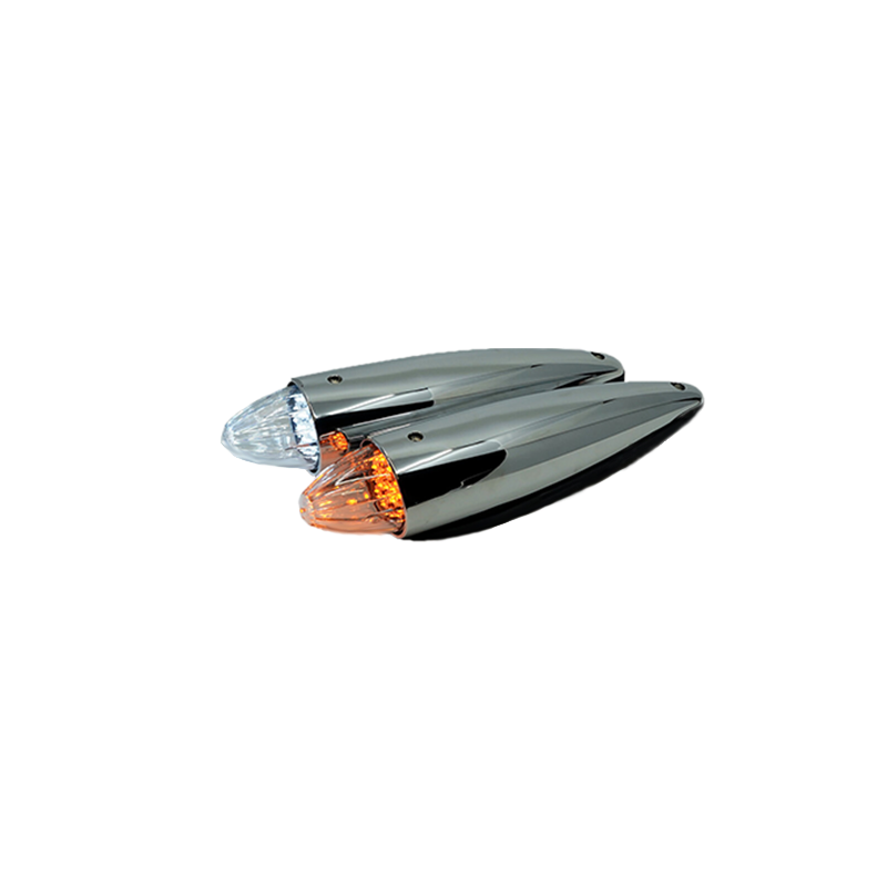 Torpedolampe Hvit/Oransje LED 24V