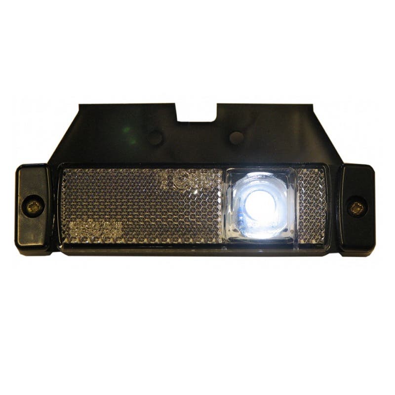 Posisjonslys Hvit LED med Refleks inkl. festebraketter